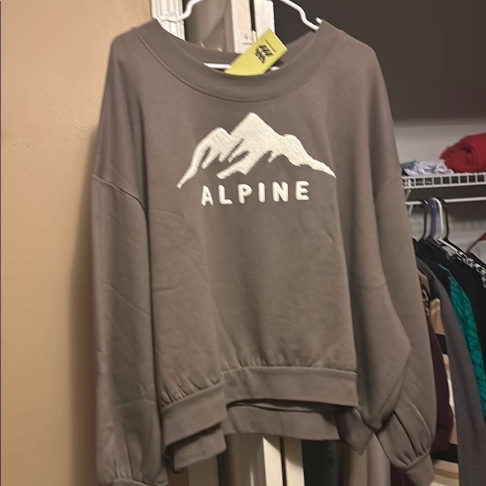 All in Motion Women's Crew Neck Sweater - Taupe  in gray and in cream. NWT